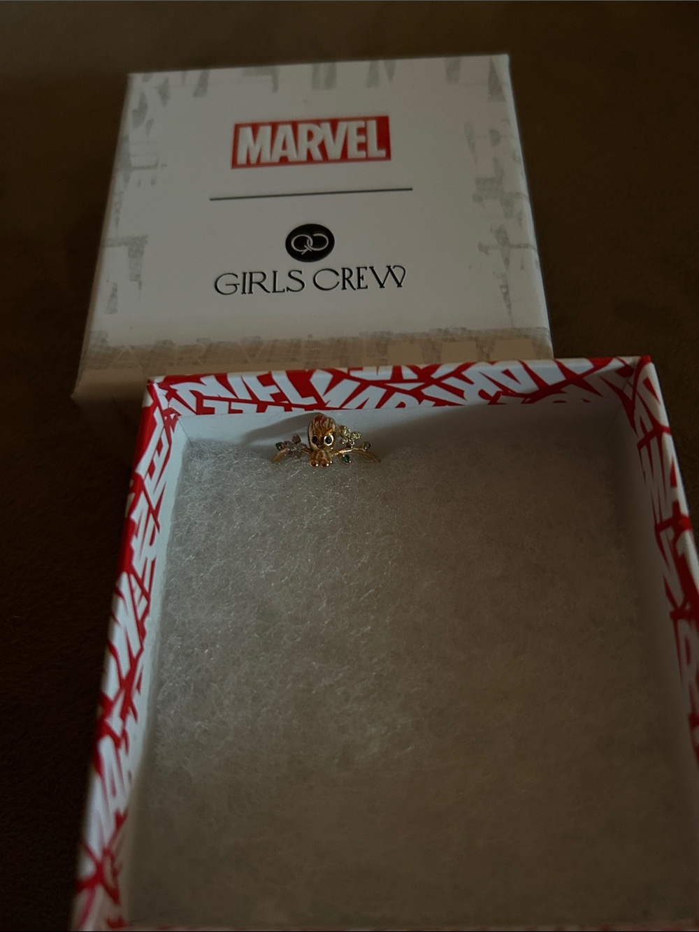 Girl’s Crew Marvel I am Grout Ring in Yellow Gold Plated Size 4.5/ Adjustable